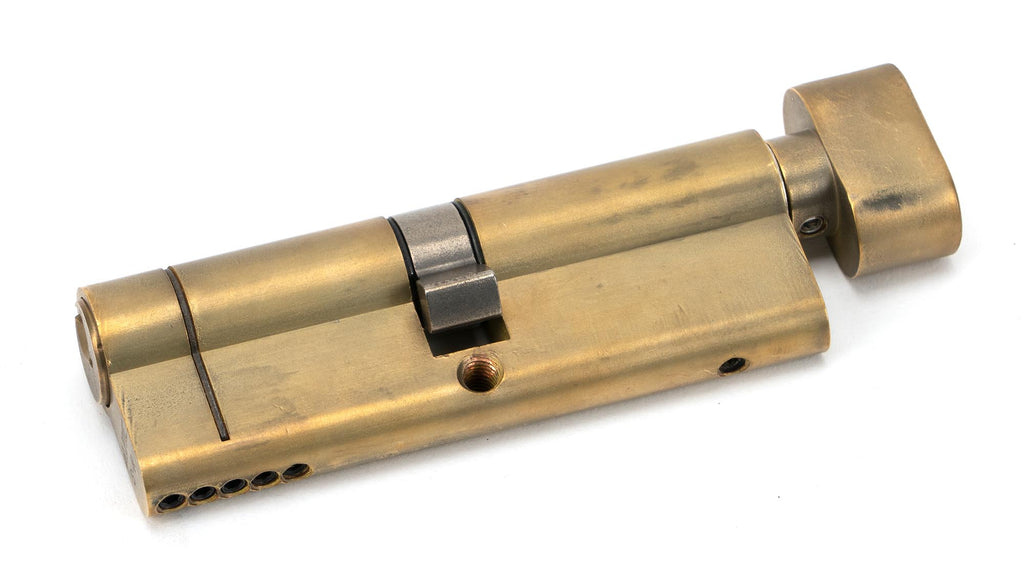 From The Anvil's Aged Brass 5 Pin Euro Cylinder/Thumbturn