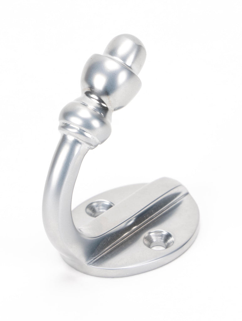 White background image of From The Anvil's Satin Chrome Coat Hook | From The Anvil