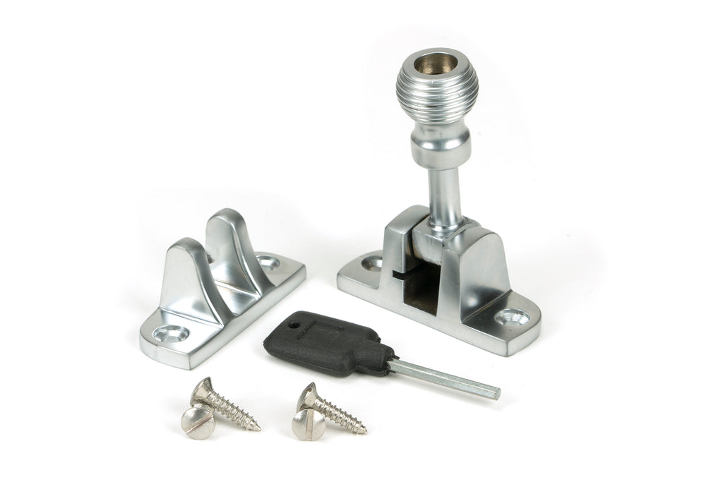 White background image of From The Anvil's Satin Chrome Beehive Brighton Fastener | From The Anvil