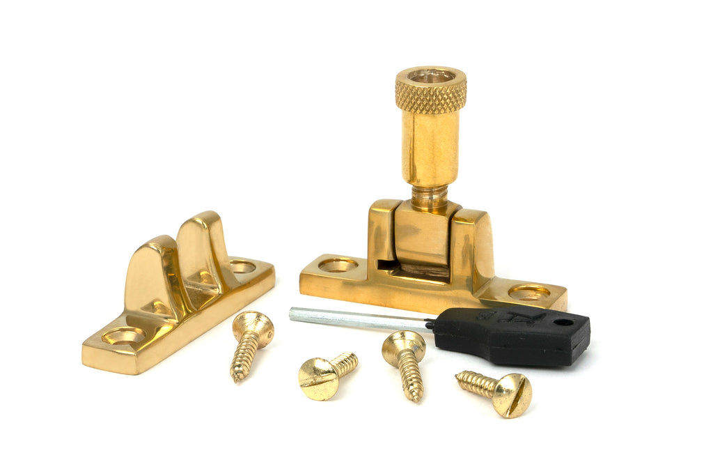 White background image of From The Anvil's Polished Brass Brompton Brighton Fastener | From The Anvil