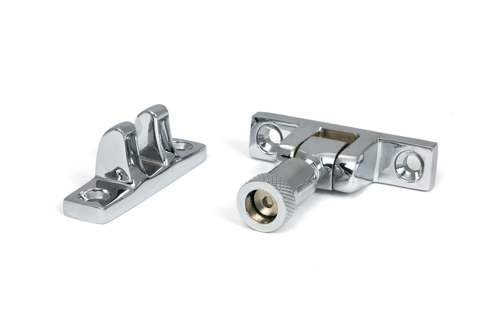 White background image of From The Anvil's Polished Chrome Brompton Brighton Fastener | From The Anvil