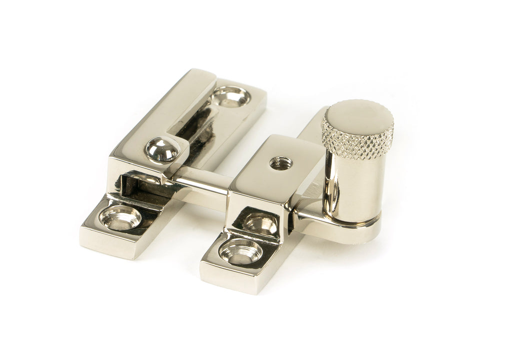 White background image of From The Anvil's Polished Nickel Brompton Quadrant Fastener - Narrow | From The Anvil