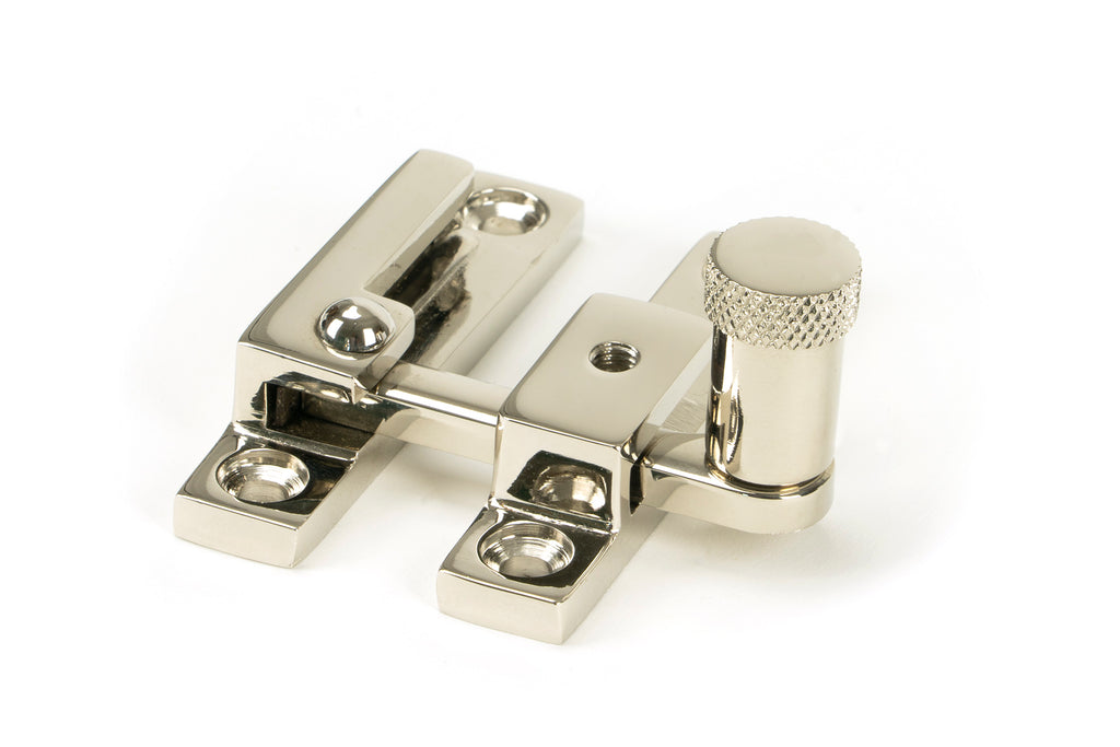 White background image of From The Anvil's Polished Nickel Brompton Quadrant Fastener - Narrow | From The Anvil