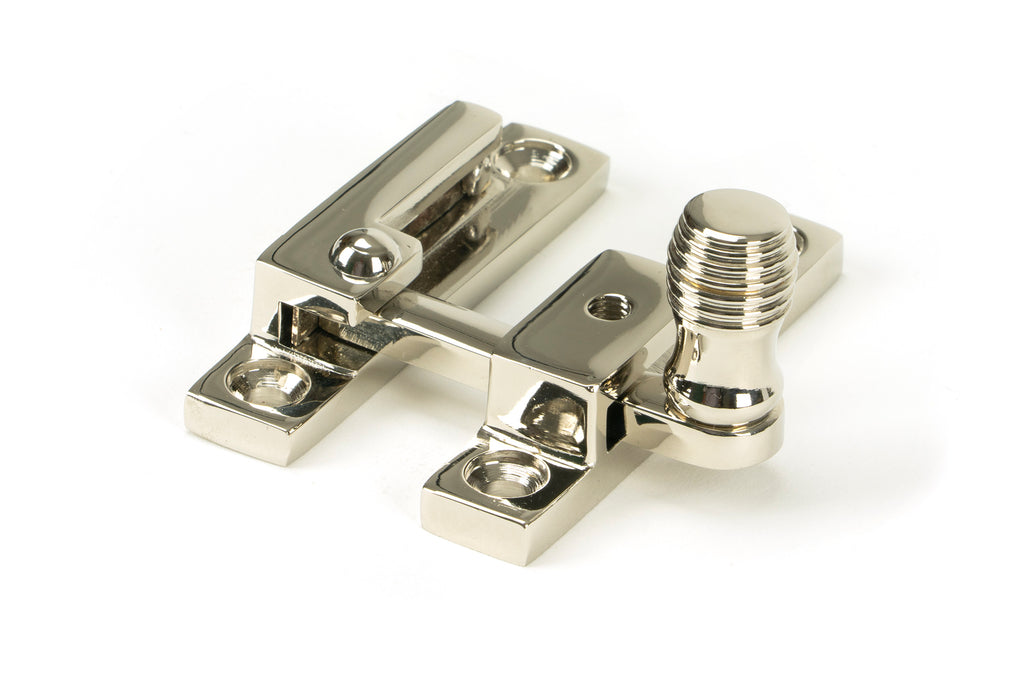 White background image of From The Anvil's Polished Nickel Beehive Quadrant Fastener - Narrow | From The Anvil