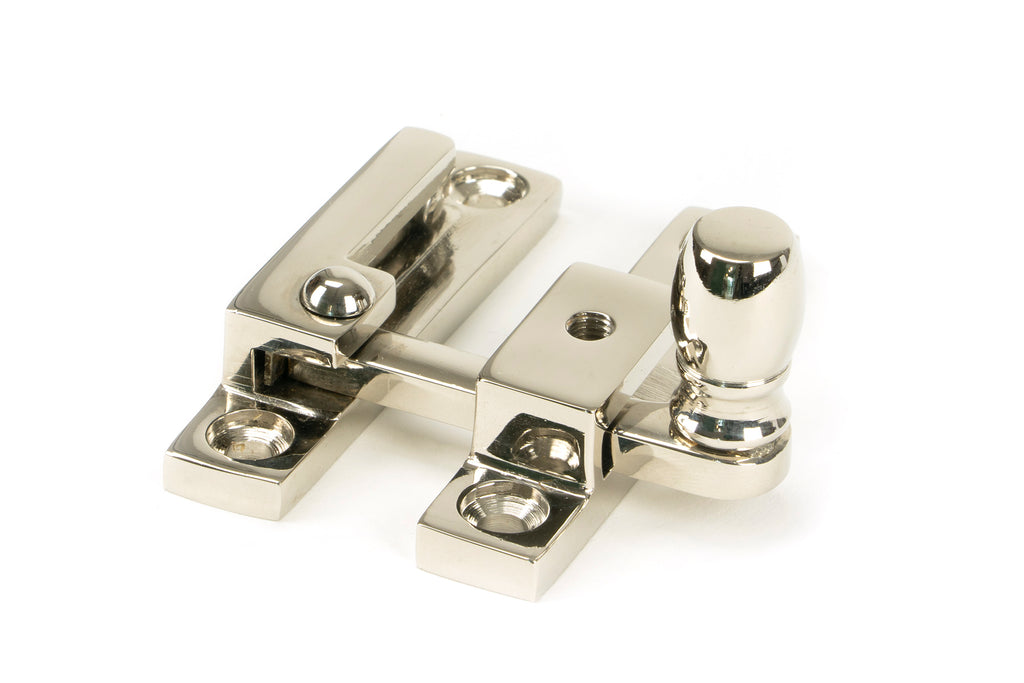 From The Anvil's Polished Nickel Mushroom Quadrant Fastener - Narrow