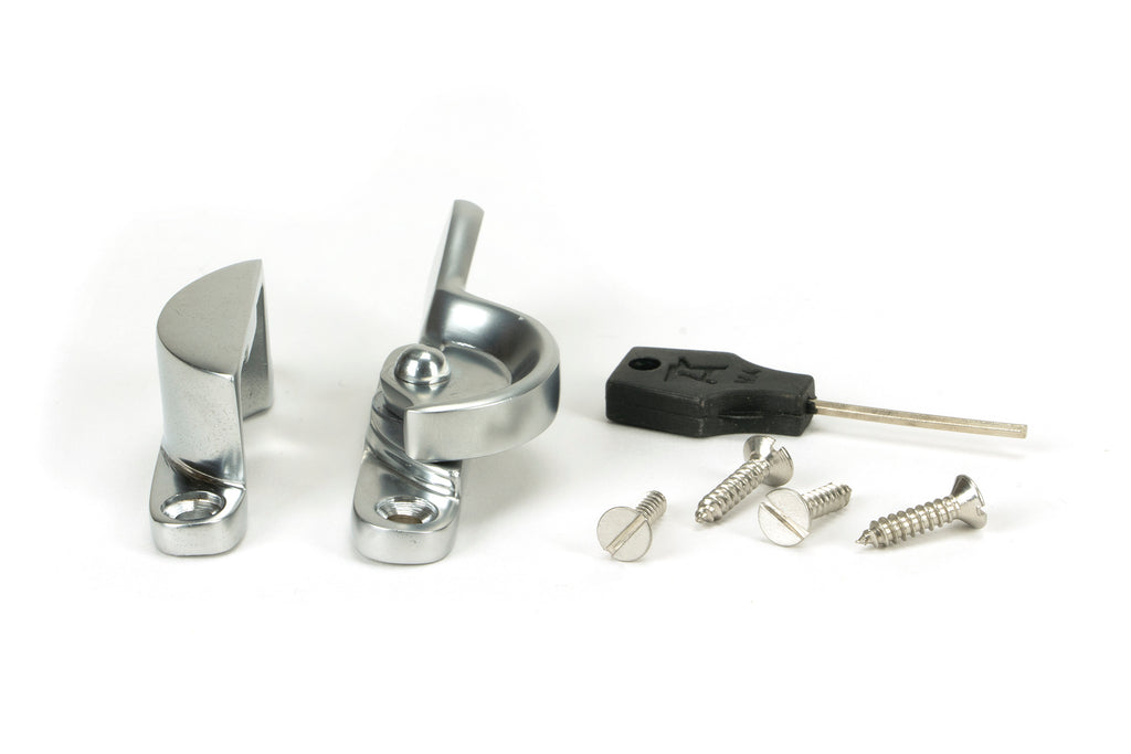 White background image of From The Anvil's Satin Chrome Fitch Fastener | From The Anvil