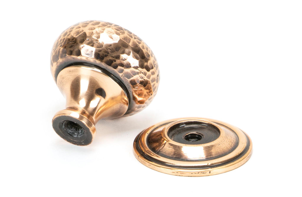 White background image of From The Anvil's Polished Bronze Hammered Mushroom Cabinet Knob | From The Anvil