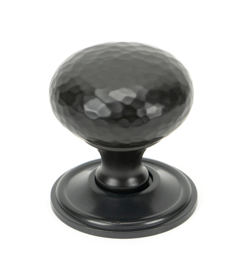 White background image of From The Anvil's Aged Bronze Hammered Mushroom Cabinet Knob | From The Anvil