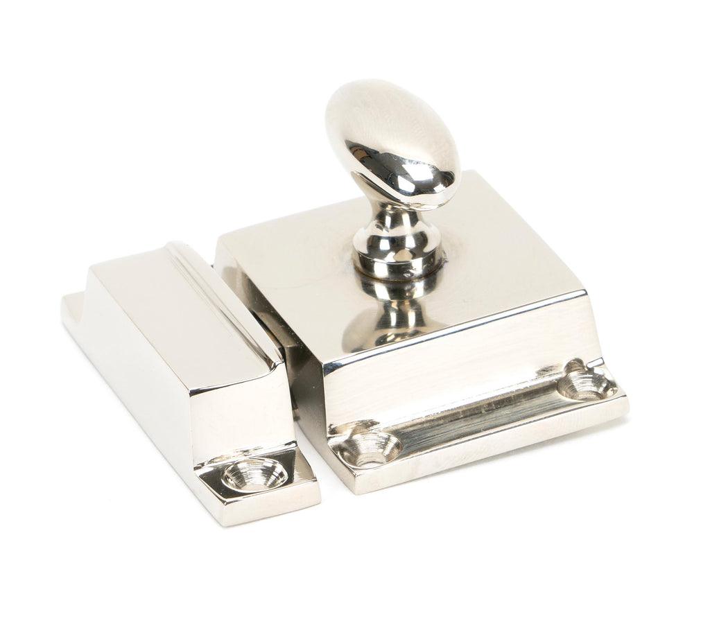 White background image of From The Anvil's Polished Nickel Cabinet Latch | From The Anvil