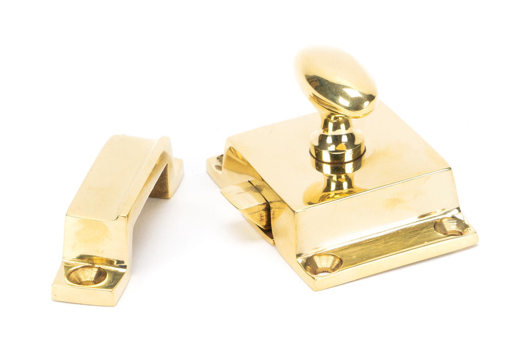 White background image of From The Anvil's Polished Brass Cabinet Latch | From The Anvil