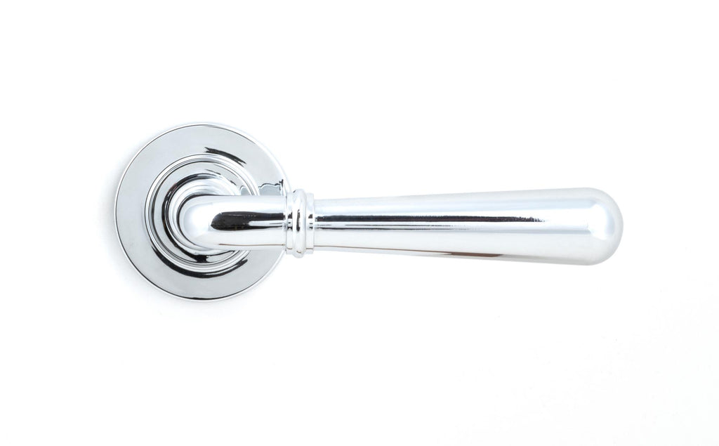 White background image of From The Anvil's Polished Chrome Newbury Lever on Rose Set (Sprung) | From The Anvil