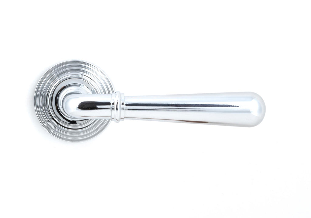 White background image of From The Anvil's Polished Chrome Newbury Lever on Rose Set (Sprung) | From The Anvil