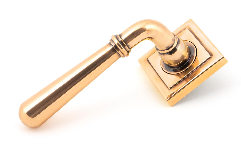 White background image of From The Anvil's Polished Bronze Newbury Lever on Rose Set (Sprung) | From The Anvil