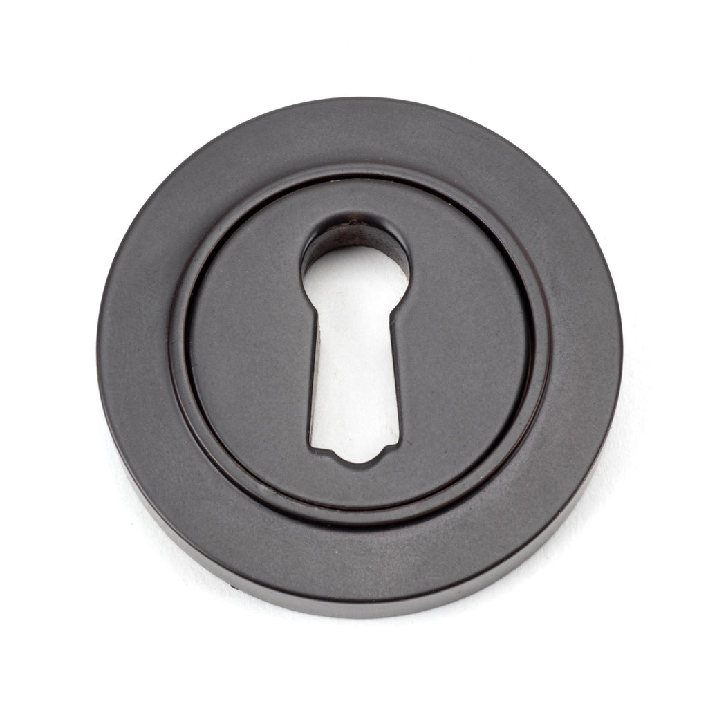 White background image of From The Anvil's Aged Bronze Round Escutcheon | From The Anvil