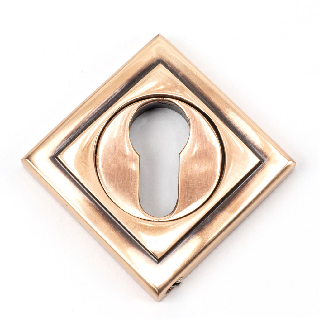 White background image of From The Anvil's Polished Bronze Round Euro Escutcheon | From The Anvil