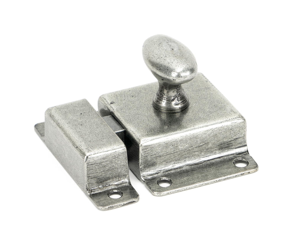 White background image of From The Anvil's Pewter Patina Cabinet Latch | From The Anvil