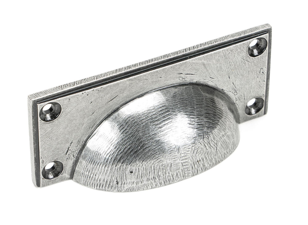 White background image of From The Anvil's Pewter Patina Art Deco Drawer Pull | From The Anvil