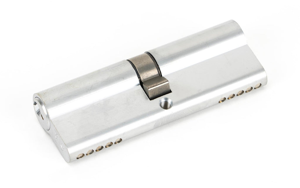 White background image of From The Anvil's Satin Chrome 5 Pin Euro Cylinder | From The Anvil