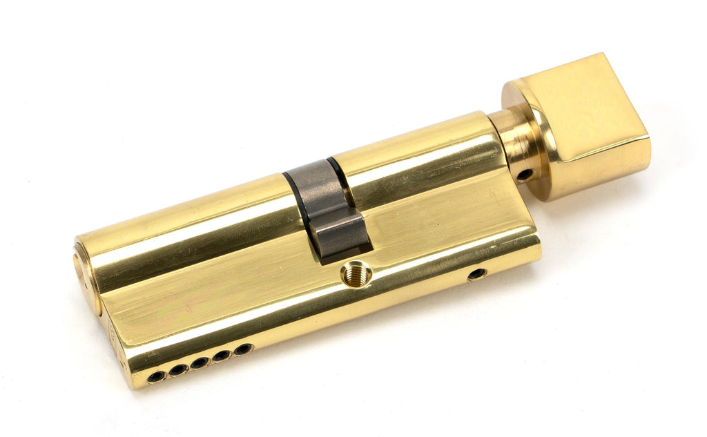 White background image of From The Anvil's Lacquered Brass 5 Pin Euro Cylinder/Thumbturn | From The Anvil