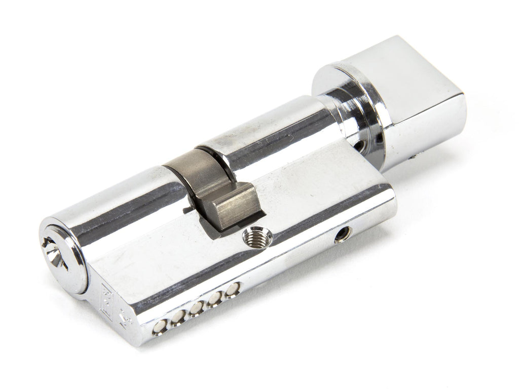 White background image of From The Anvil's Polished Chrome 5 Pin Euro Cylinder/Thumbturn | From The Anvil