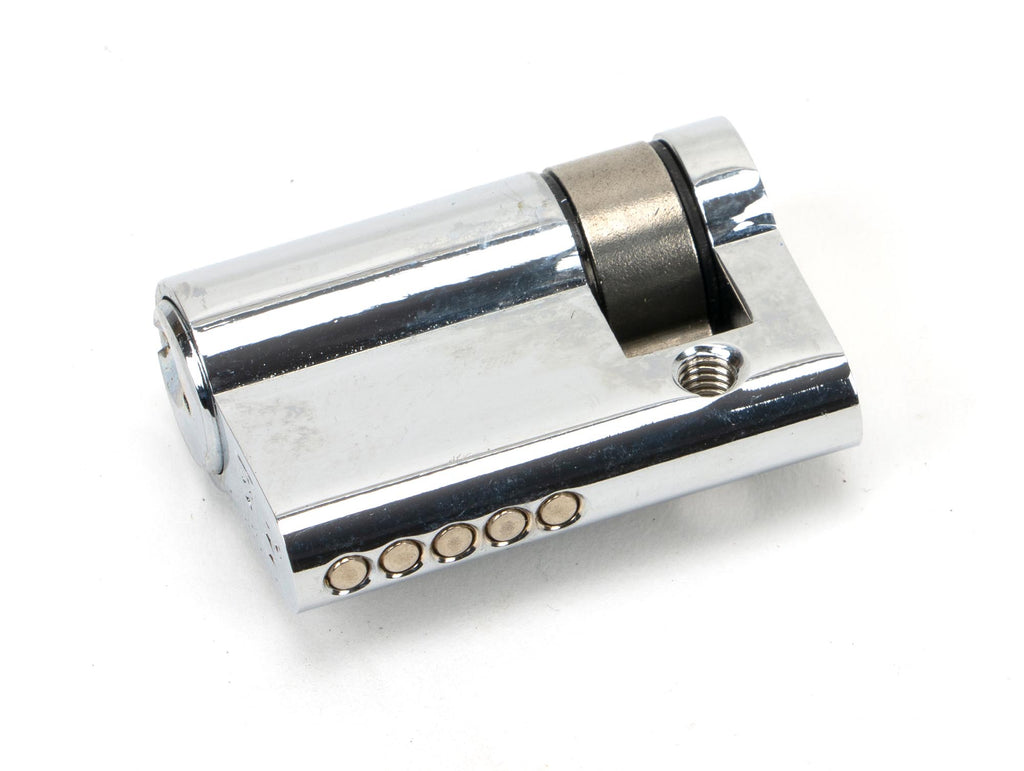 White background image of From The Anvil's Polished Chrome 5 Pin Single Cylinder | From The Anvil