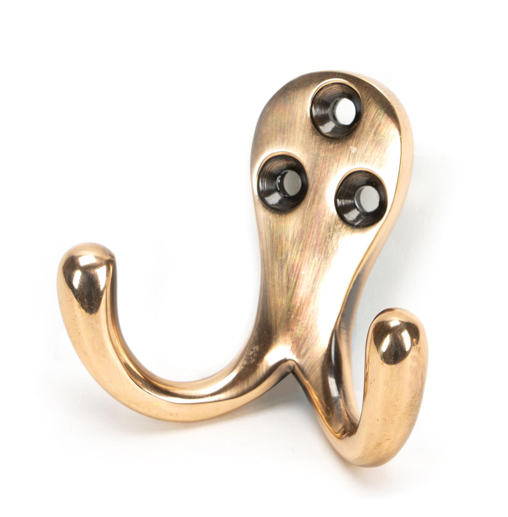 White background image of From The Anvil's Polished Bronze Celtic Double Robe Hook | From The Anvil