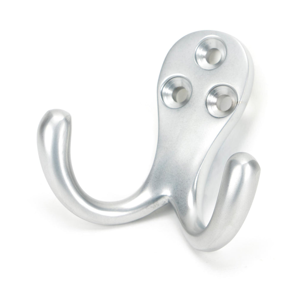 White background image of From The Anvil's Satin Chrome Celtic Double Robe Hook | From The Anvil
