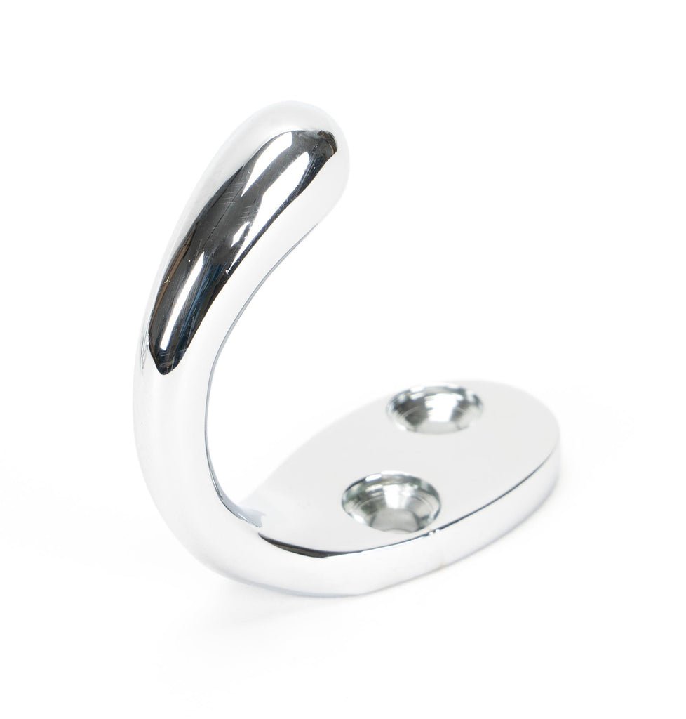 White background image of From The Anvil's Polished Chrome Celtic Single Robe Hook | From The Anvil