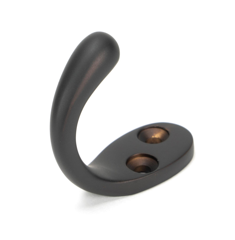 White background image of From The Anvil's Aged Bronze Celtic Single Robe Hook | From The Anvil