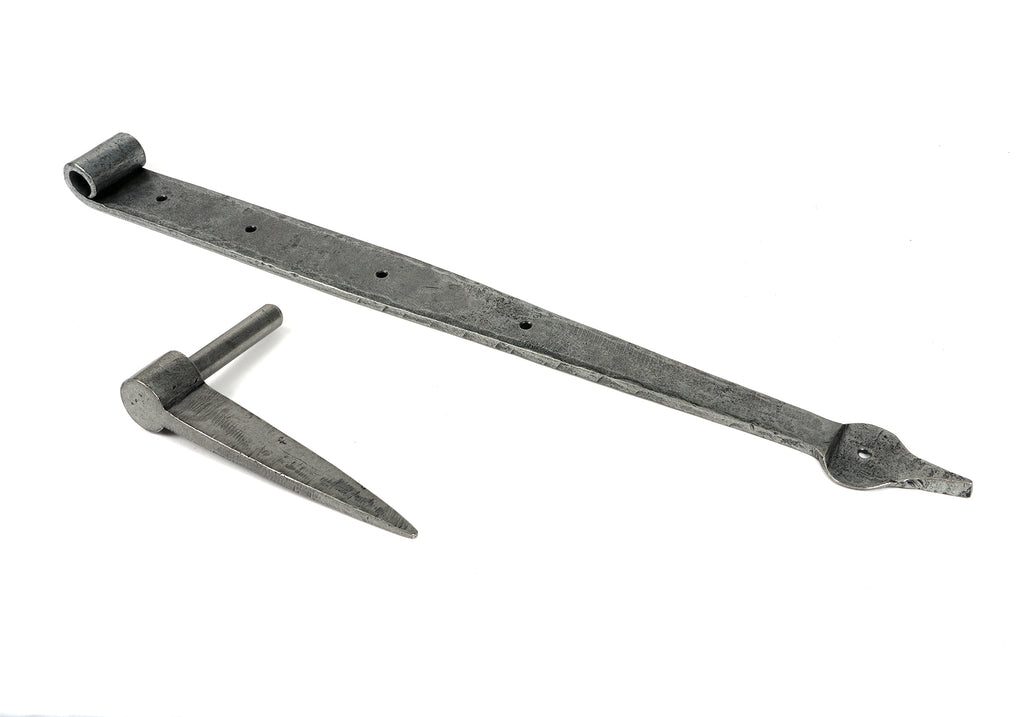 White background image of From The Anvil's Pewter Patina Band & Spike Hinge (pair) | From The Anvil