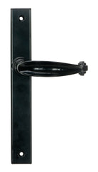 From The Anvil's Black Cottage Slimline Lever Espag. Latch Set