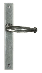 From The Anvil's Pewter Patina Cottage Slimline Lever Espag. Latch Set