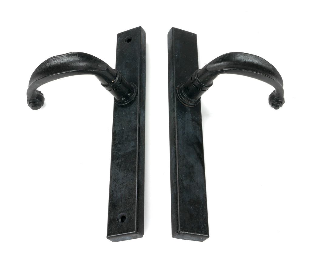 White background image of From The Anvil's External Beeswax Cottage Slimline Lever Espag. Latch Set | From The Anvil