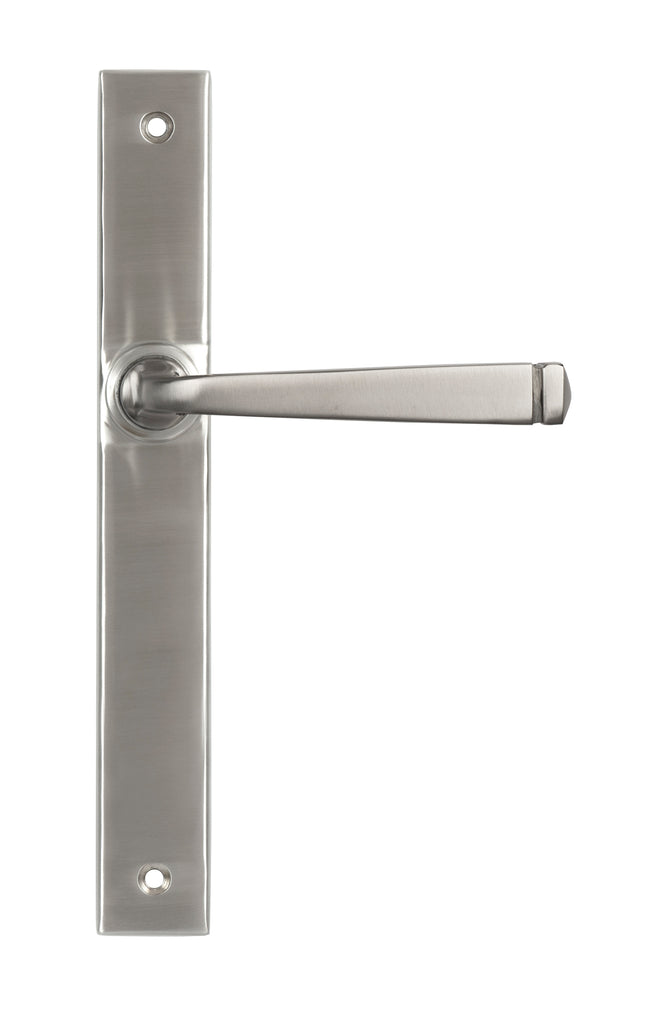 White background image of From The Anvil's Satin Marine SS (316) Avon Slimline Lever Espag. Latch Set | From The Anvil