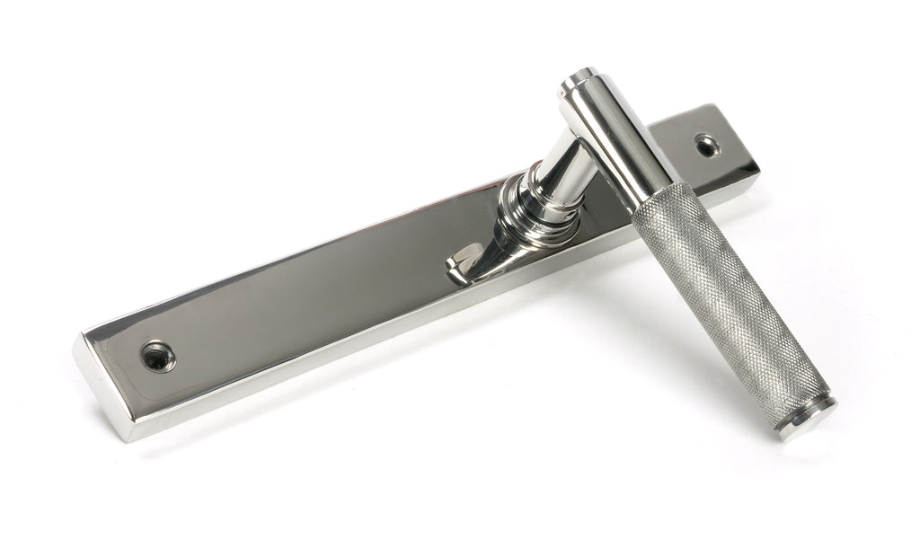White background image of From The Anvil's Polished Marine SS (316) Brompton Slimline Lever Espag. Latch Set | From The Anvil