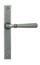 From The Anvil's Pewter Patina Newbury Slimline Lever Espag. Latch Set