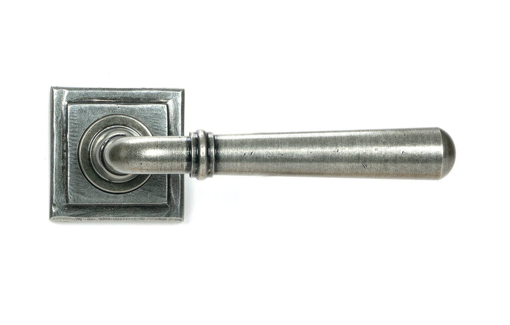 White background image of From The Anvil's Pewter Newbury Lever on Rose Set (Sprung) | From The Anvil