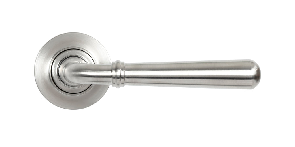 White background image of From The Anvil's Satin Marine Stainless Steel Newbury Lever on Rose Set (Sprung) | From The Anvil