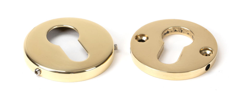 White background image of From The Anvil's Polished Brass 52mm Regency Concealed Escutcheon | From The Anvil