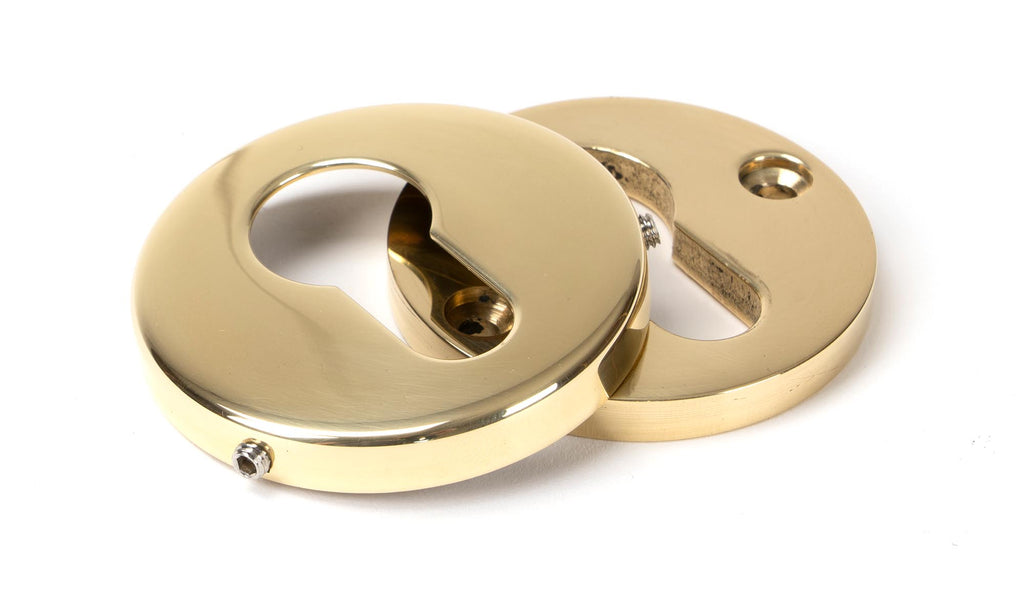 White background image of From The Anvil's Polished Brass 52mm Regency Concealed Escutcheon | From The Anvil