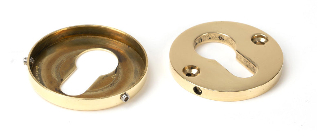 White background image of From The Anvil's Polished Brass 52mm Regency Concealed Escutcheon | From The Anvil