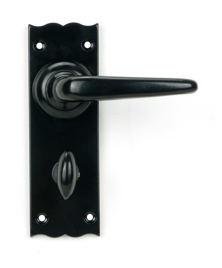 White background image of From The Anvil's Black Oak Lever Bathroom Set | From The Anvil