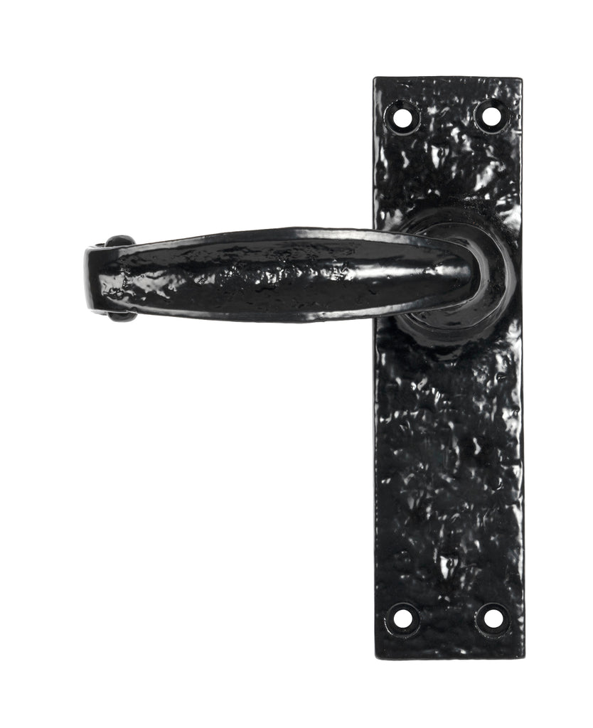 White background image of From The Anvil's Black Classic Lever Latch Set | From The Anvil