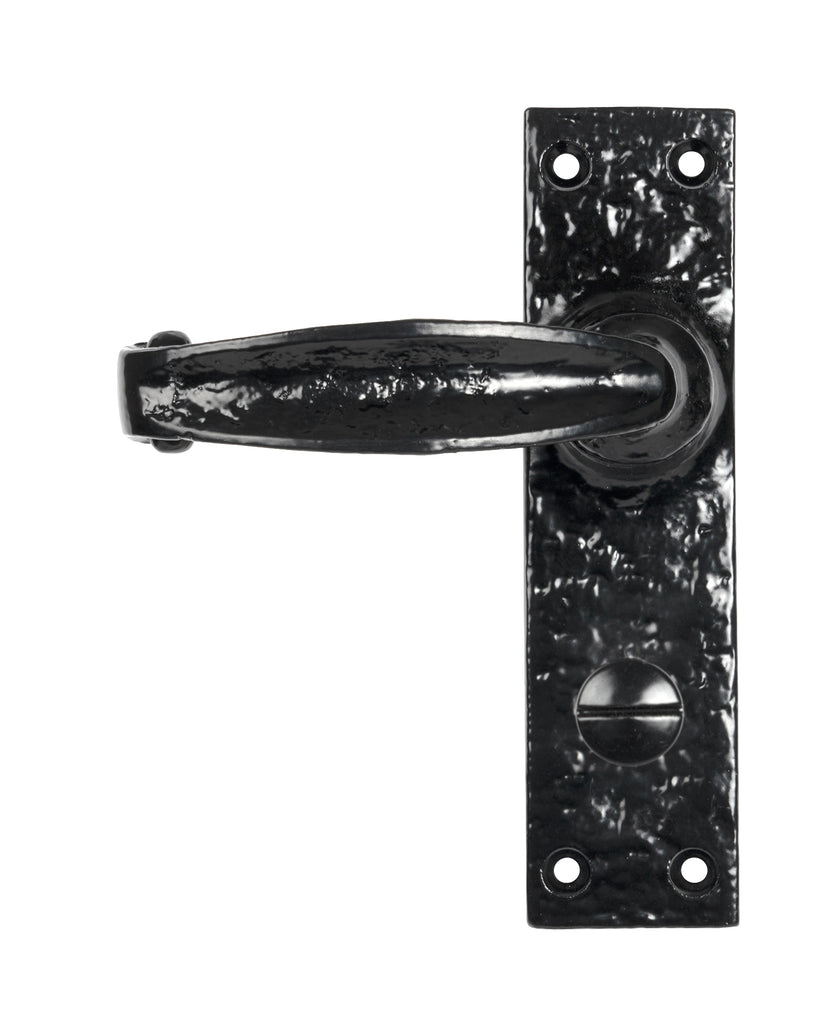 White background image of From The Anvil's Black Classic Lever Bathroom Set | From The Anvil