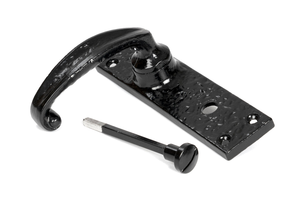 White background image of From The Anvil's Black Classic Lever Bathroom Set | From The Anvil