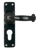 From The Anvil's Black Classic Lever Euro Lock Set