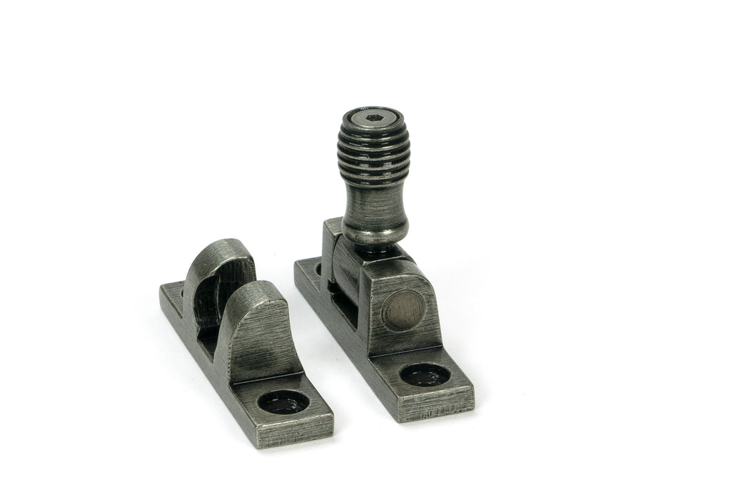 White background image of From The Anvil's Pewter Beehive Brighton Fastener - Narrow (Square)