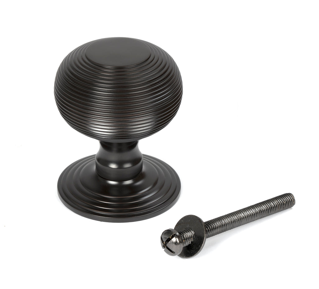 White background image of From The Anvil's Aged Bronze Beehive Centre Door Knob | From The Anvil