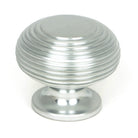 From The Anvil's Satin Chrome Beehive Cabinet Knob
