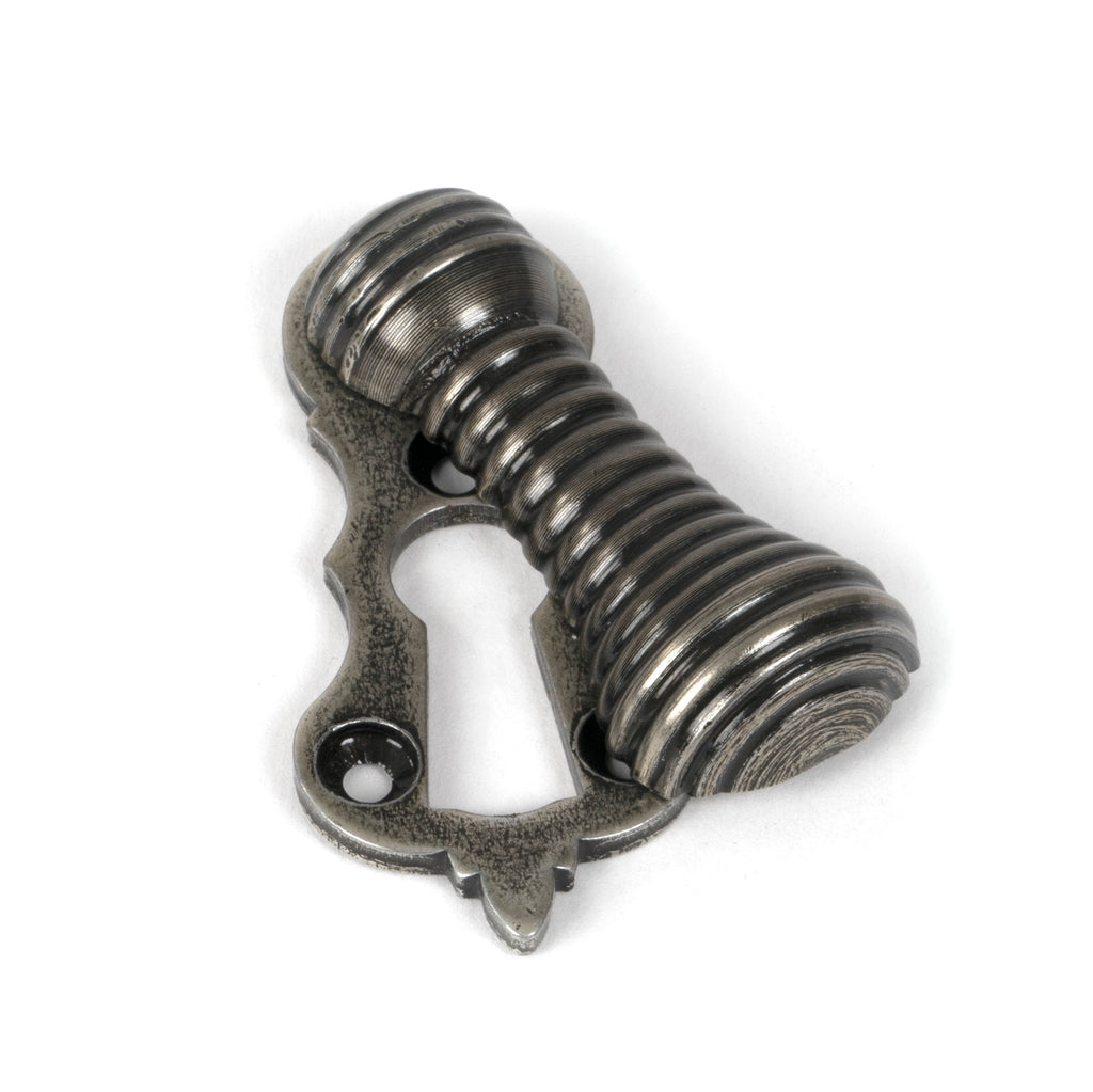White background image of From The Anvil's Pewter Patina Beehive Escutcheon | From The Anvil